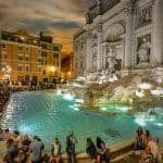 Der Trevi-Brunnen in Rom.