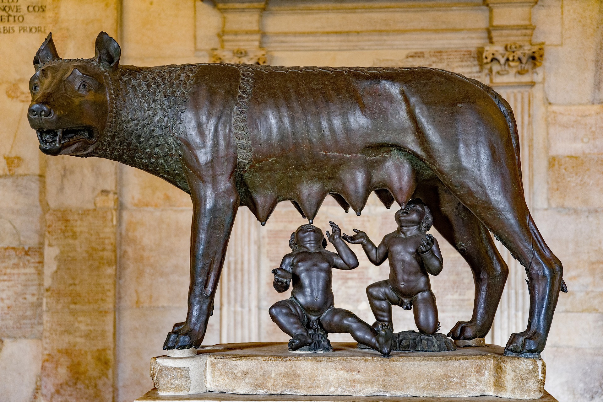 Rom Stadtgeschichte mit Romulus und Remus.