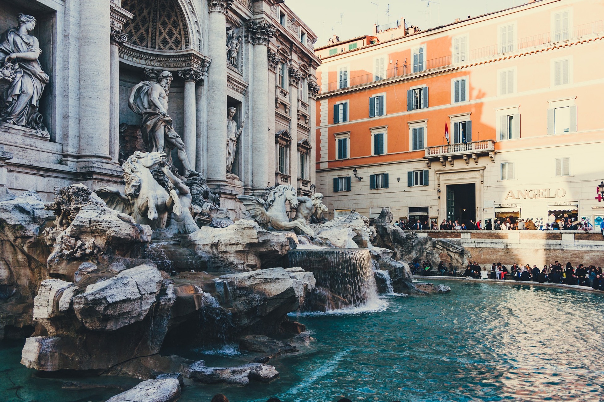 Trevi-Brunnen Ein Wahrzeichen Roms.