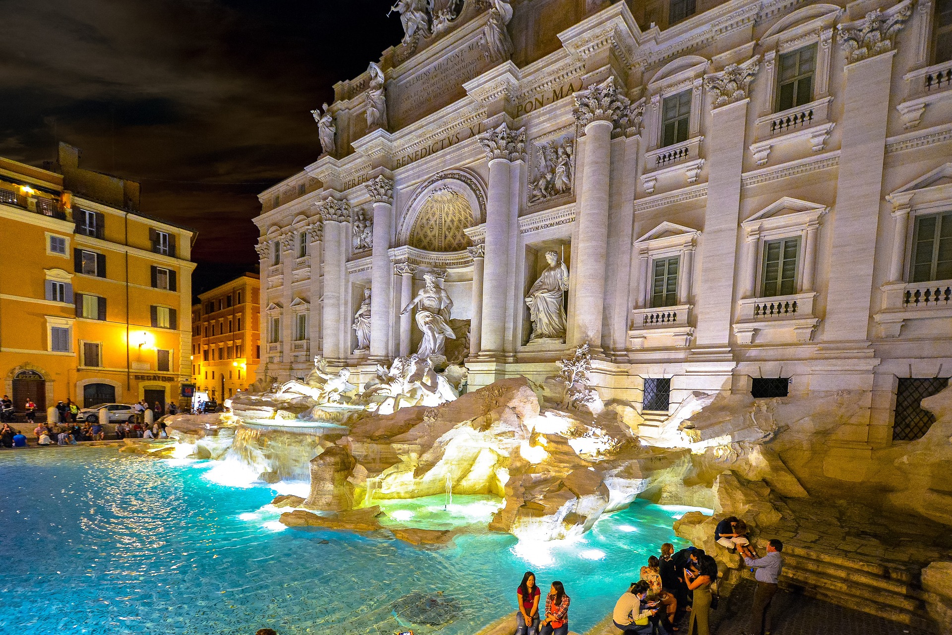 Trevi-Brunnen Ein Wahrzeichen Roms.