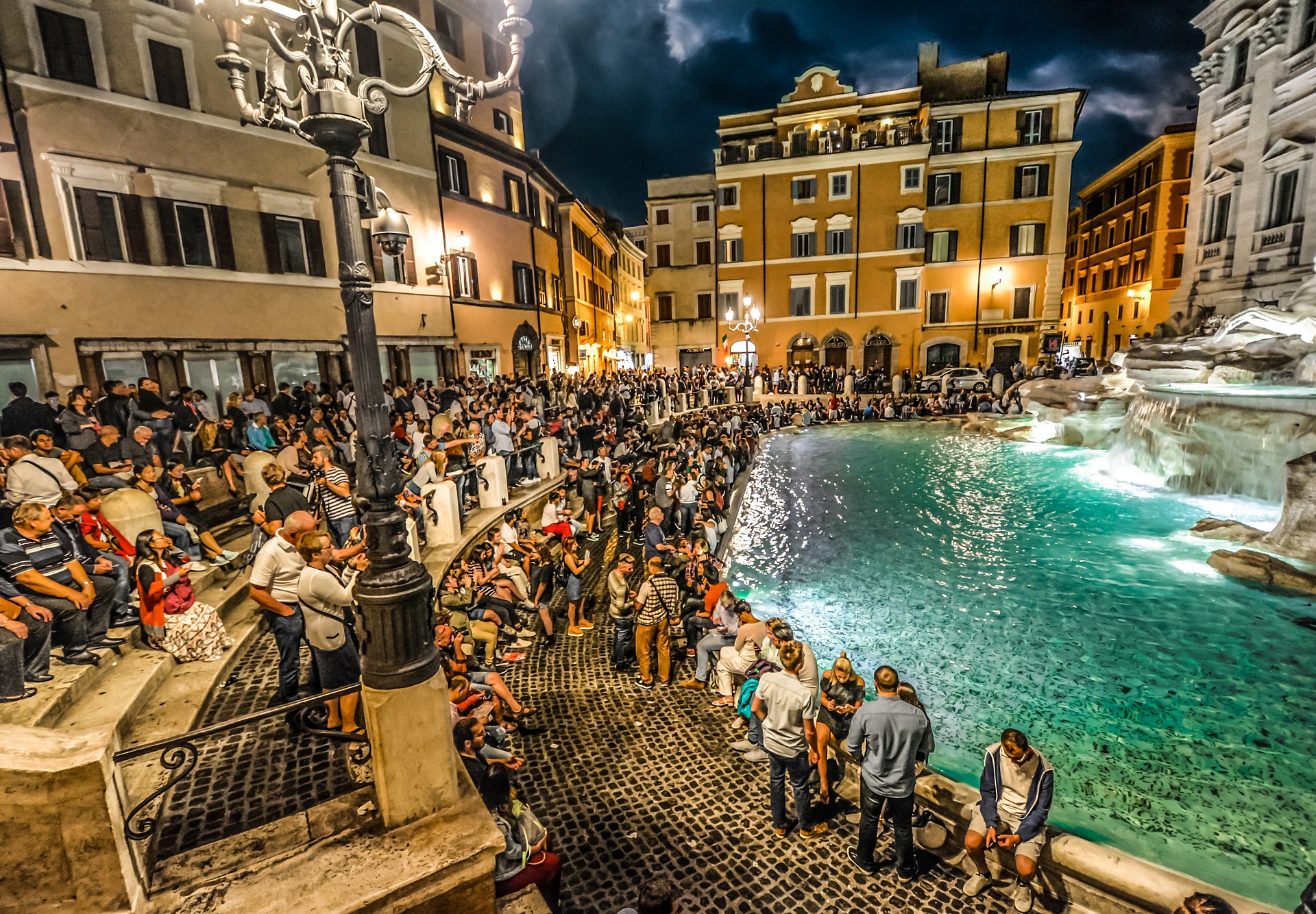 Trevi-Brunnen Ein Wahrzeichen Roms.